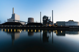 Power station, Rheinhafen steam power plant, Karlsruhe, Baden-Wuerttemberg, Germany, Europe Power station, Rheinhafen steam power plant, Karlsruhe, Baden-Wuerttemberg, Germany, Europe